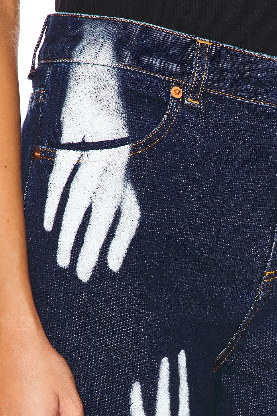 Area Handprint Wide Leg Jeans thumbnail