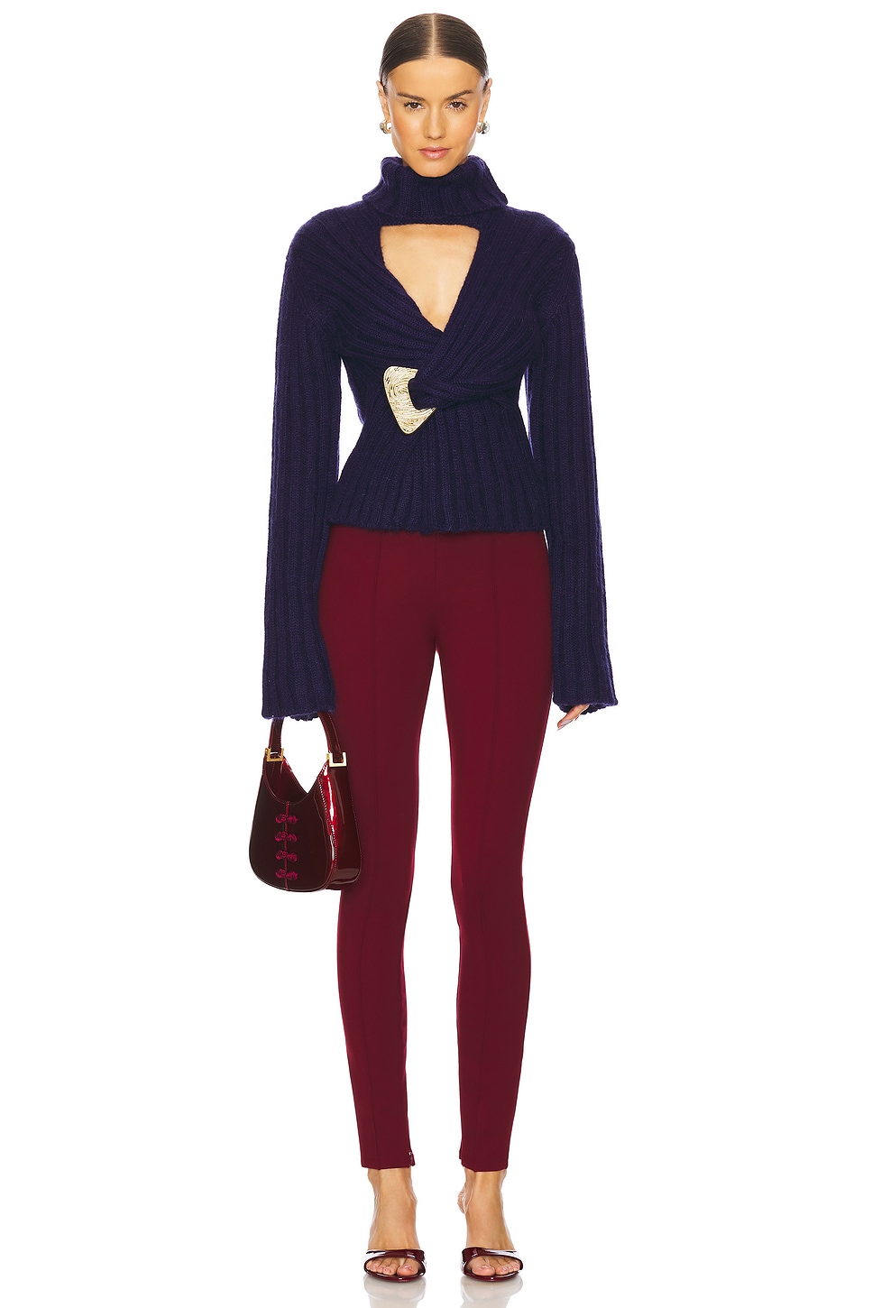 Twisted Turtleneck Sweater - Thumbnail 4