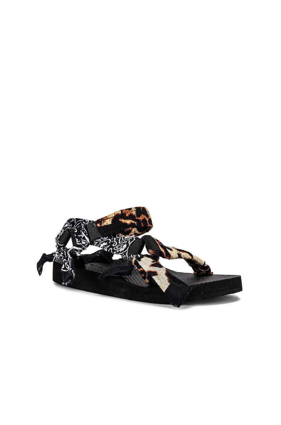 Arizona Love Trekky Leo Bandana Sandal in Leo Print & Black Bandana