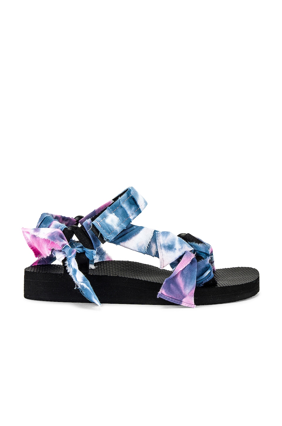 Arizona Love Trekky Print Fabric Sandal in Tie Dye Violet Pink | REVOLVE