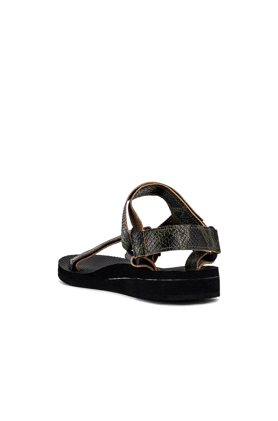 Arizona Love Trekky Leather Python Sandal in Python Kaki | REVOLVE