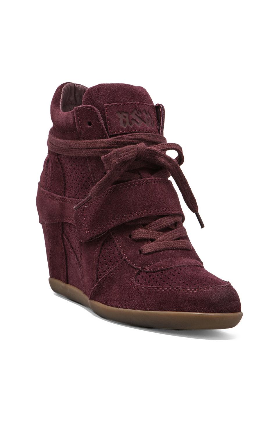Ash Bowie Wedge Sneaker in Bordo
