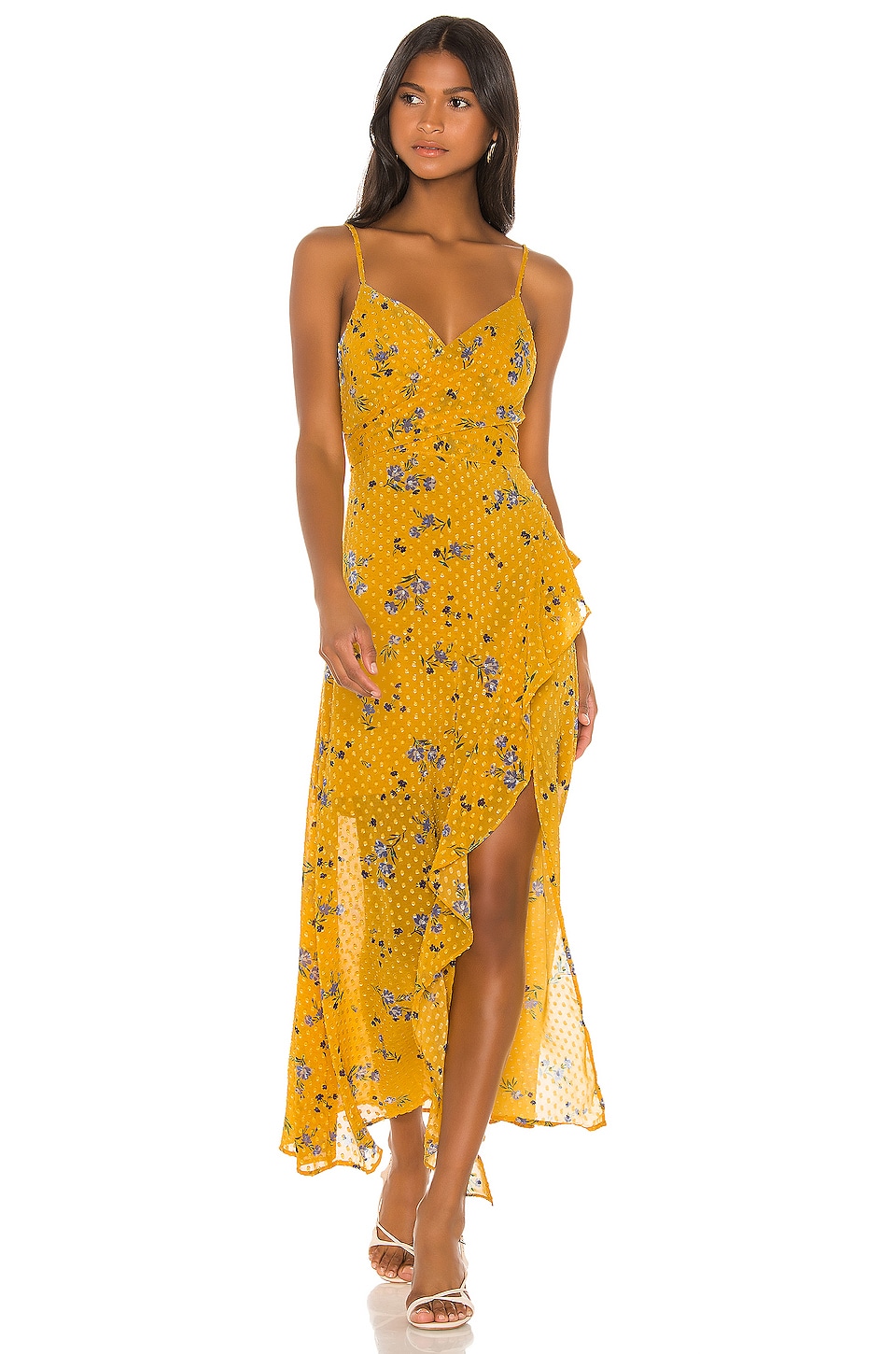 revolve yellow floral dress