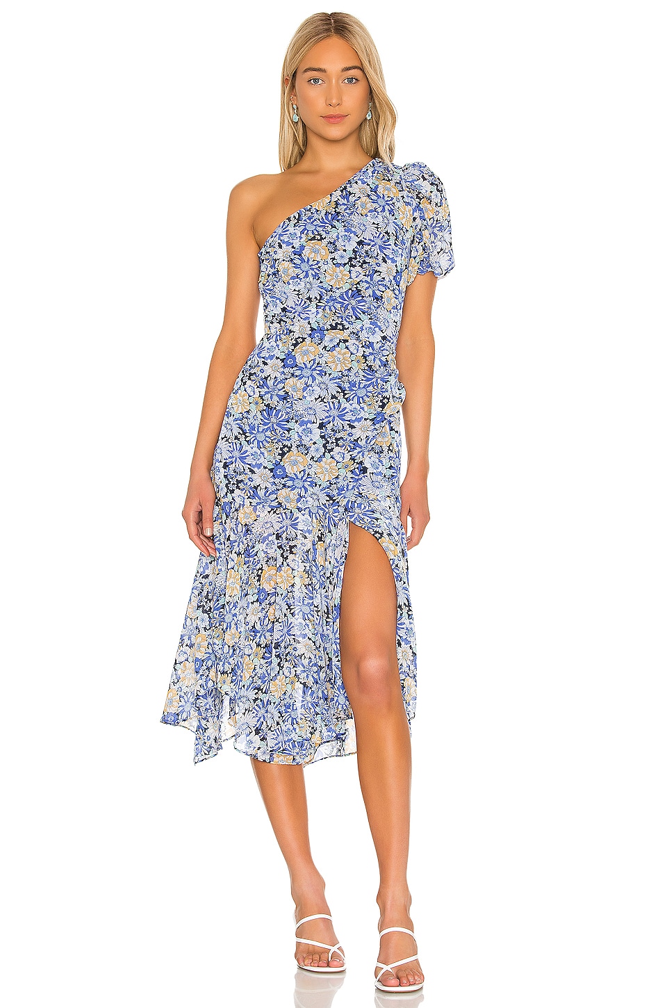 ASTR the Label Santorini Dress in Navy Blue Floral | REVOLVE