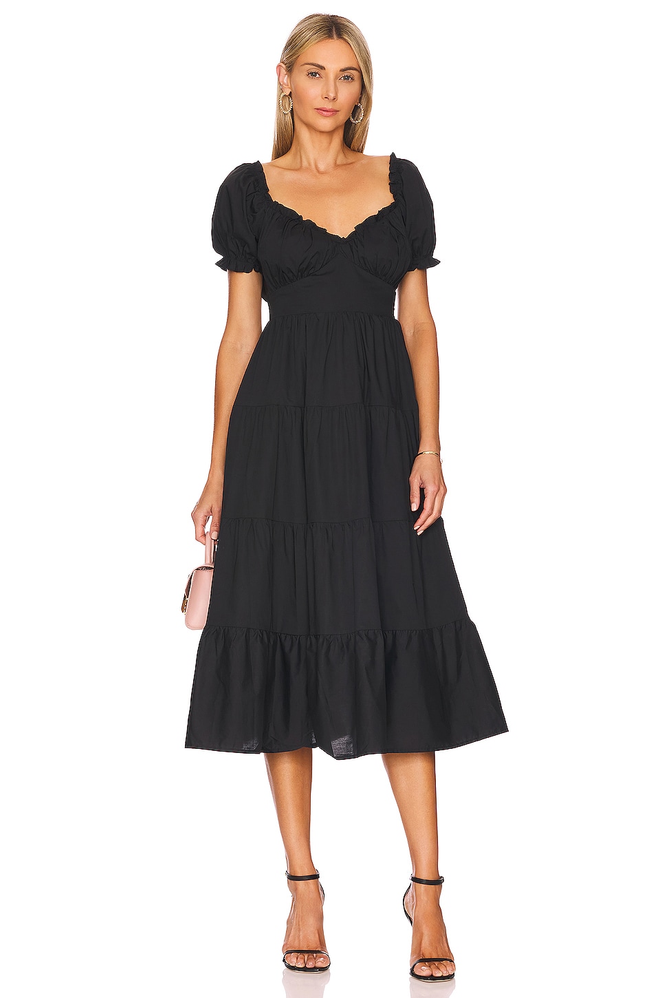 ASTR the Label Cinched Bust Dress in Black | REVOLVE