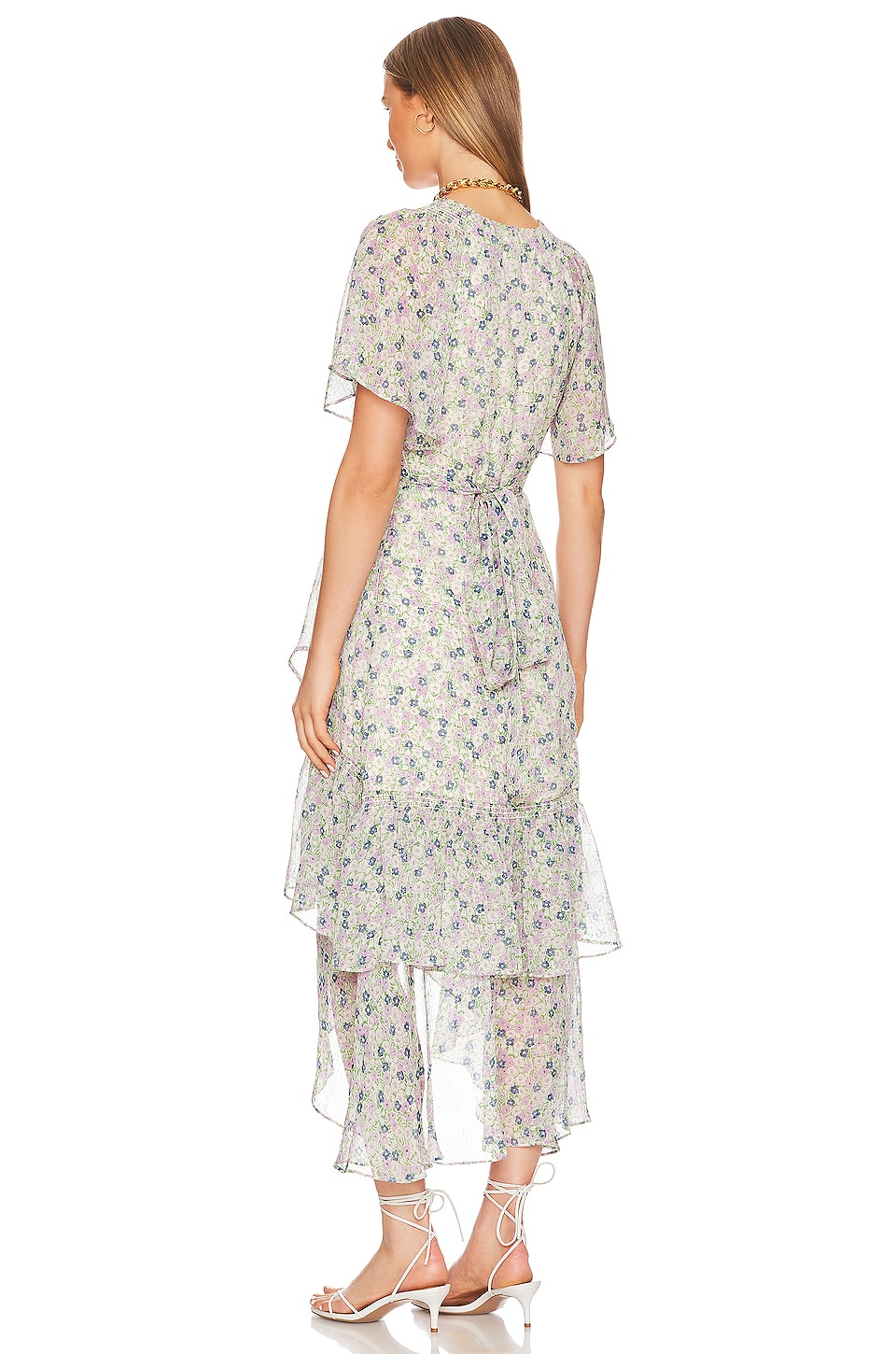 Adella Floral Ruffle Midi Dress – ASTR The Label