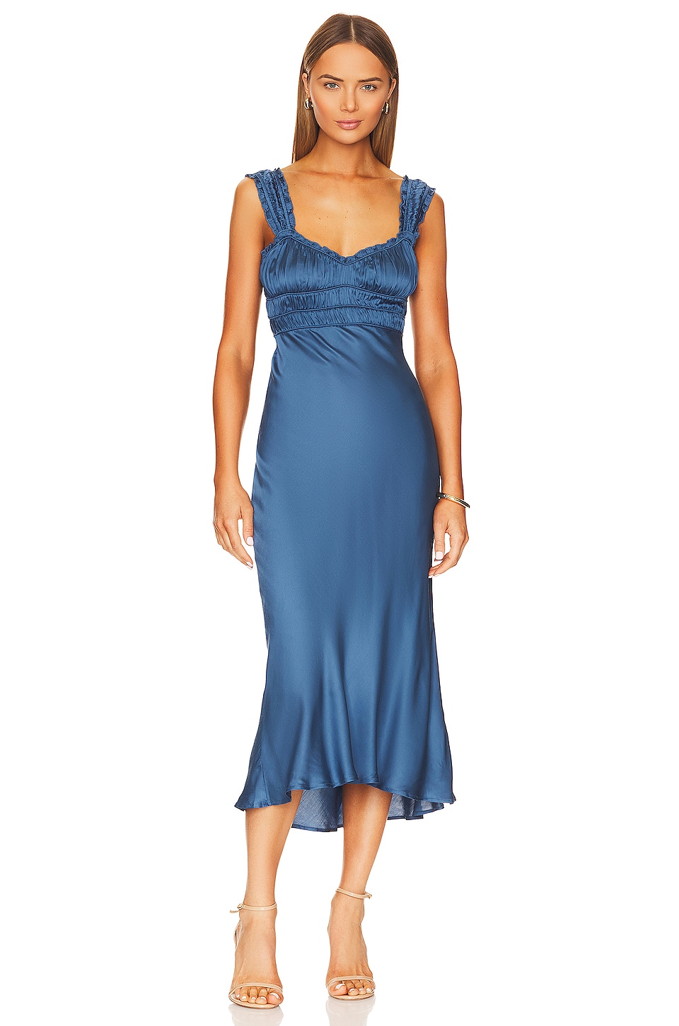 ASTR the Label Enola Dress in Slate Blue