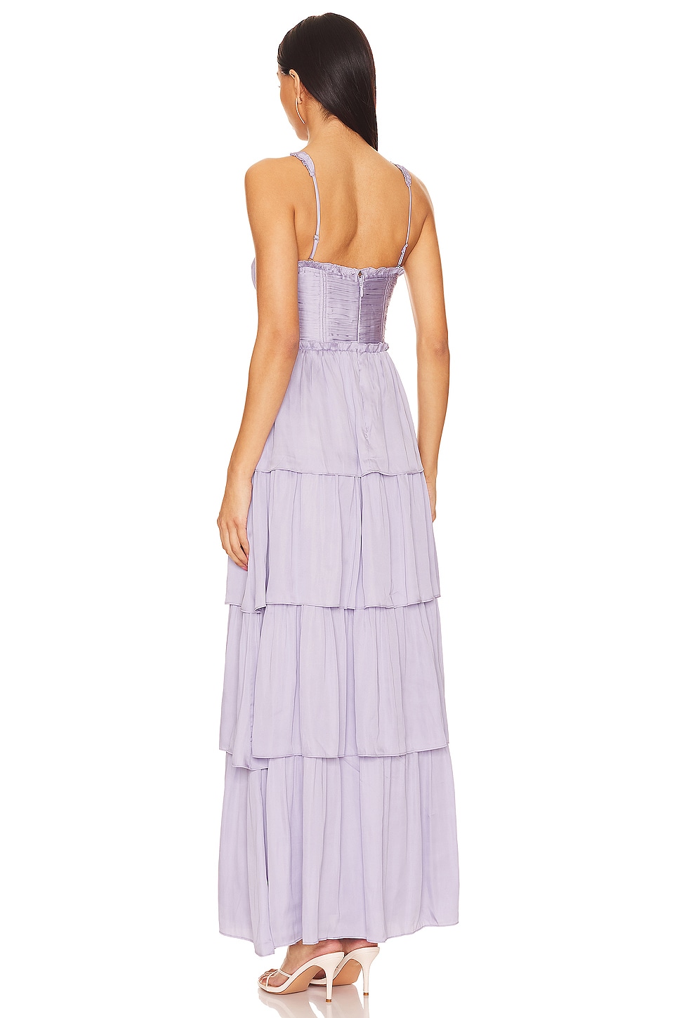 chinese dress ladies Midsummer Eyelet Tiered Floral Maxi Dress main image 0