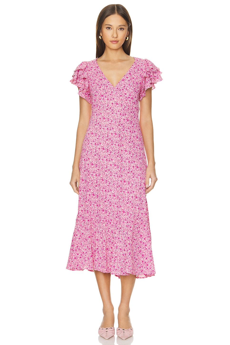 ASTR the Label Celestine Dress in Fuchsia Daisy | REVOLVE