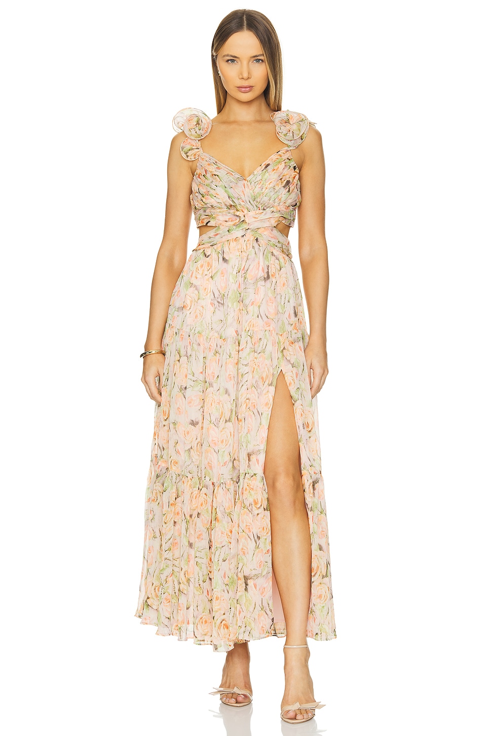 ASTR the Label Fritillaria Dress in Coral Floral | REVOLVE