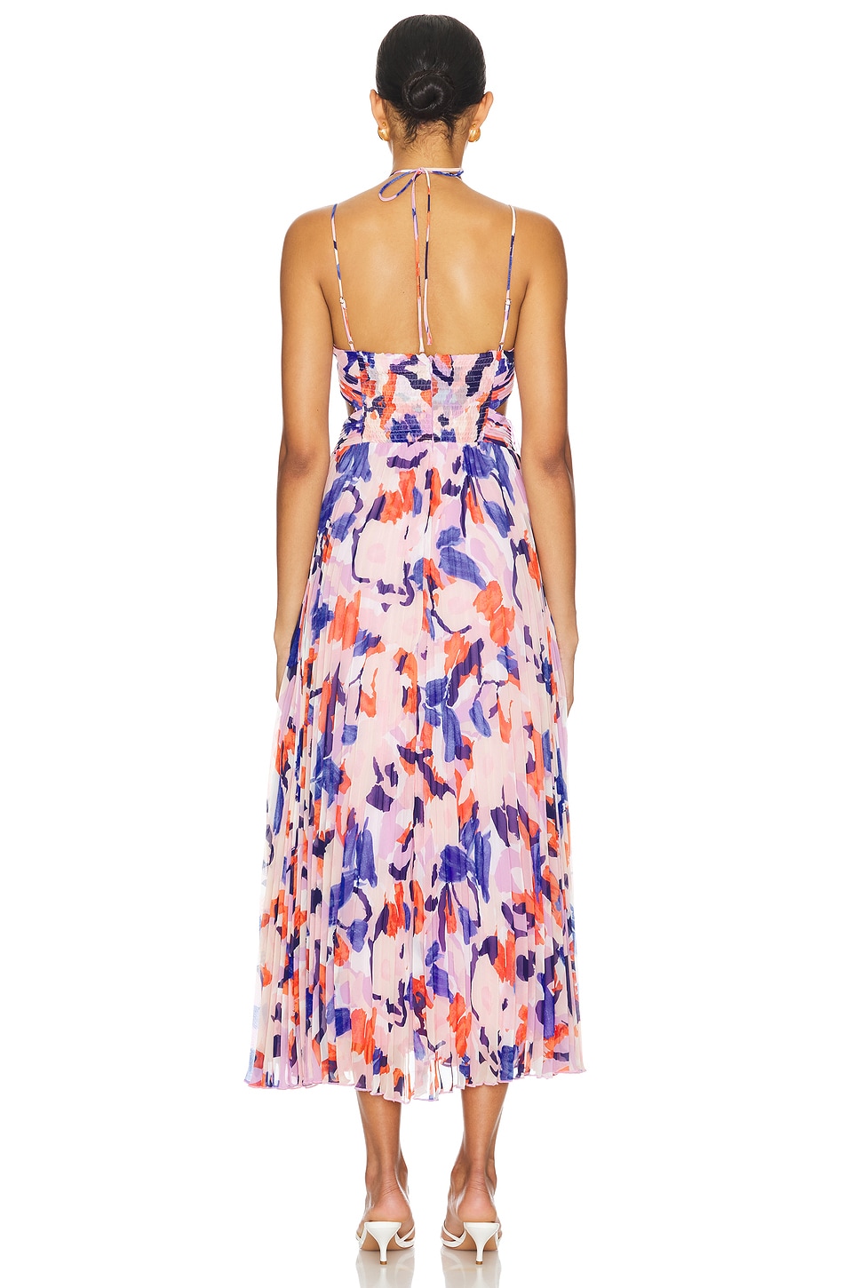 ASTR the Label Aquata Dress in Orange Blue Abstract | REVOLVE