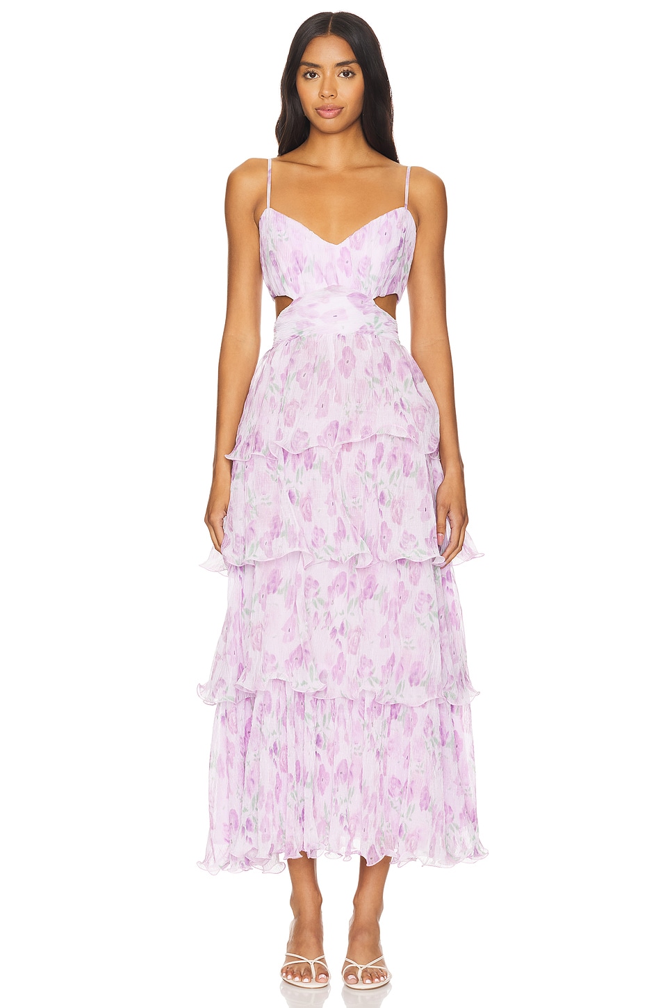 ASTR the Label Jaiden Dress in Lavender Floral | REVOLVE