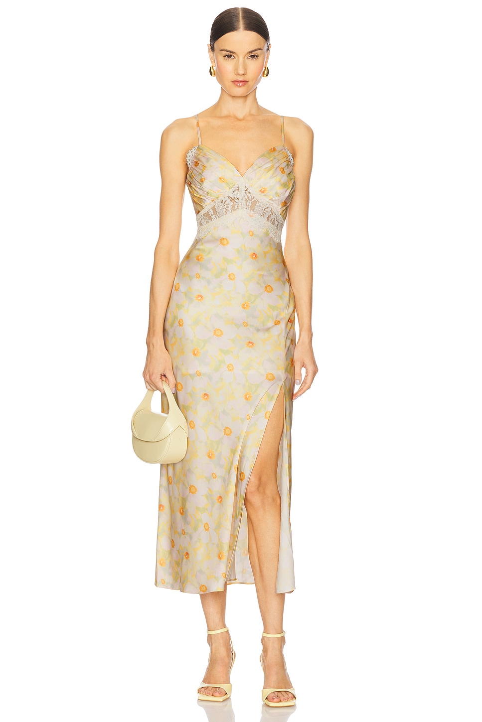 ASTR the Label Ivanna Dress in Yellow Green Floral | REVOLVE