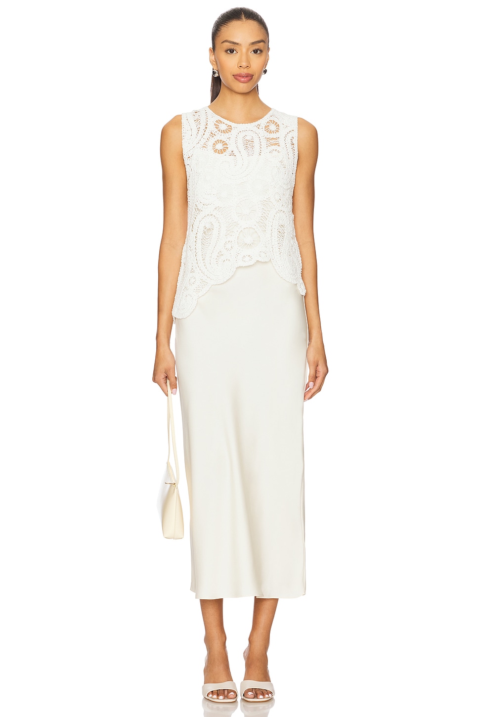 white christmas dresses Florianne Satin Maxi Dress