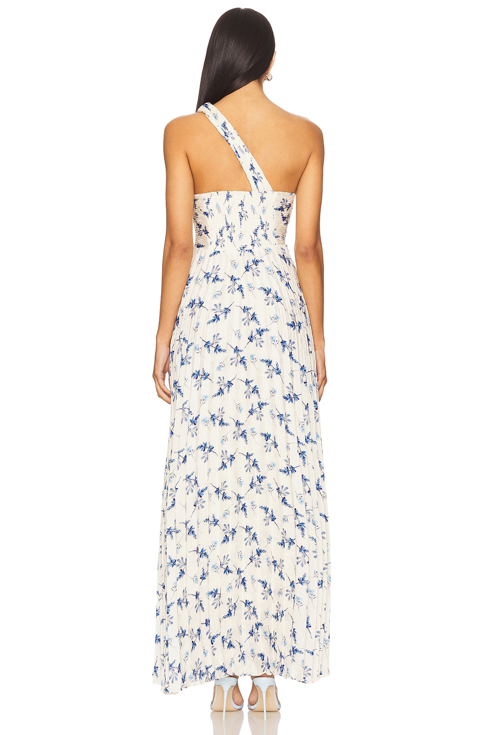 ASTR the Label Rasya Dress in White Blue Floral | REVOLVE