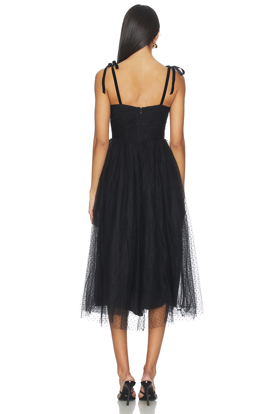 astr black lace dress Aidan Mattox Cap-Sleeve Lace Gown