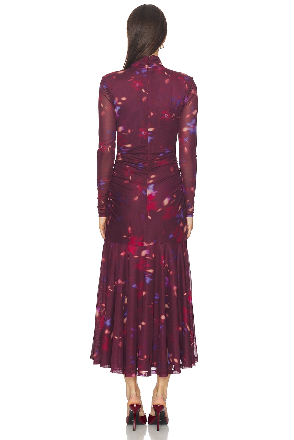 ASTR the Label Aubriella Dress in Dark Plum Multi | REVOLVE