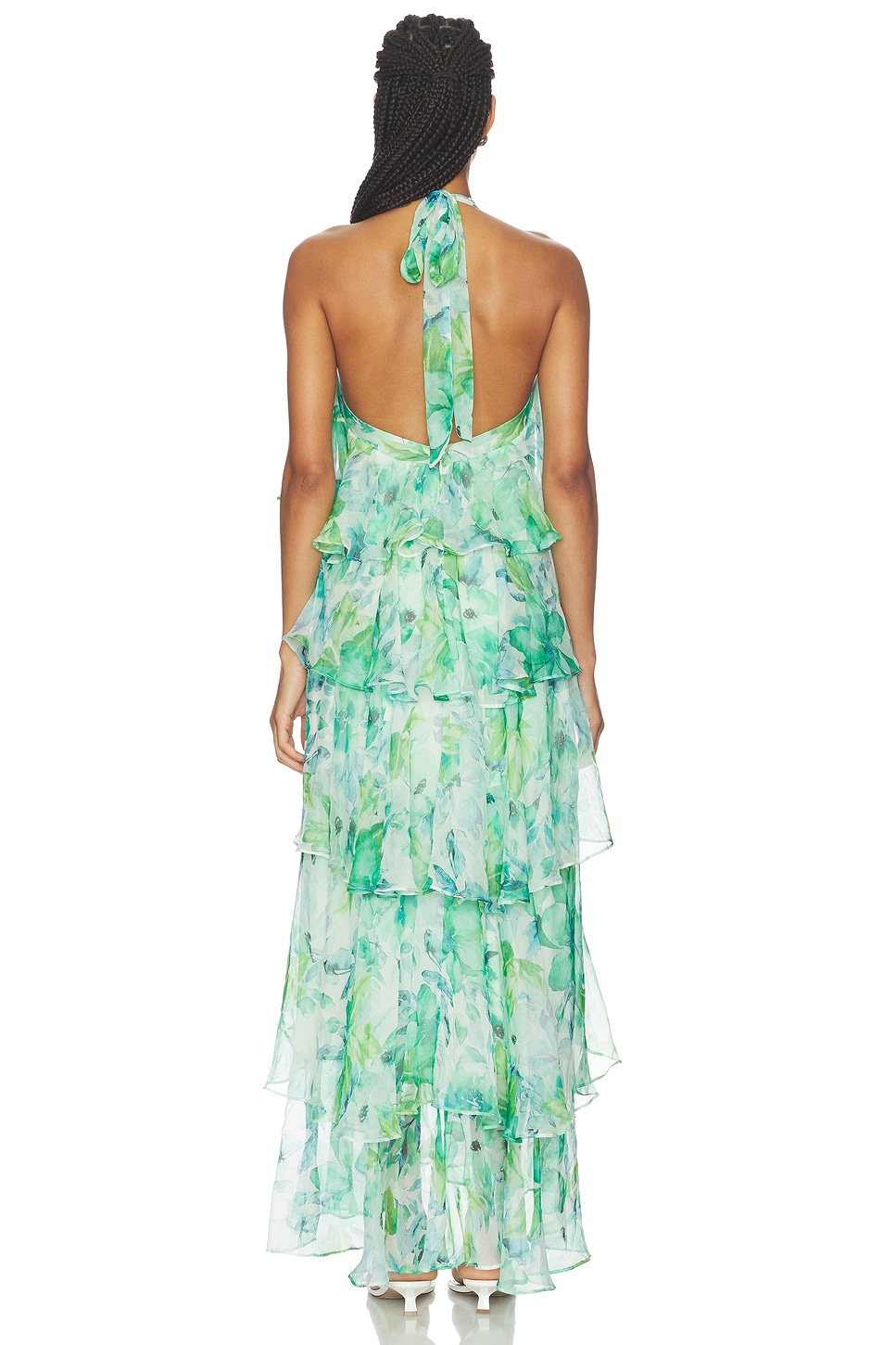astr green halter dress Daiga Dress