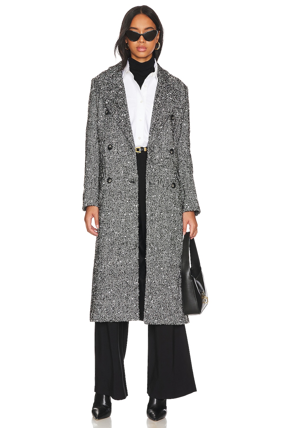 ASTR the Label Morana Coat in Black Bucle