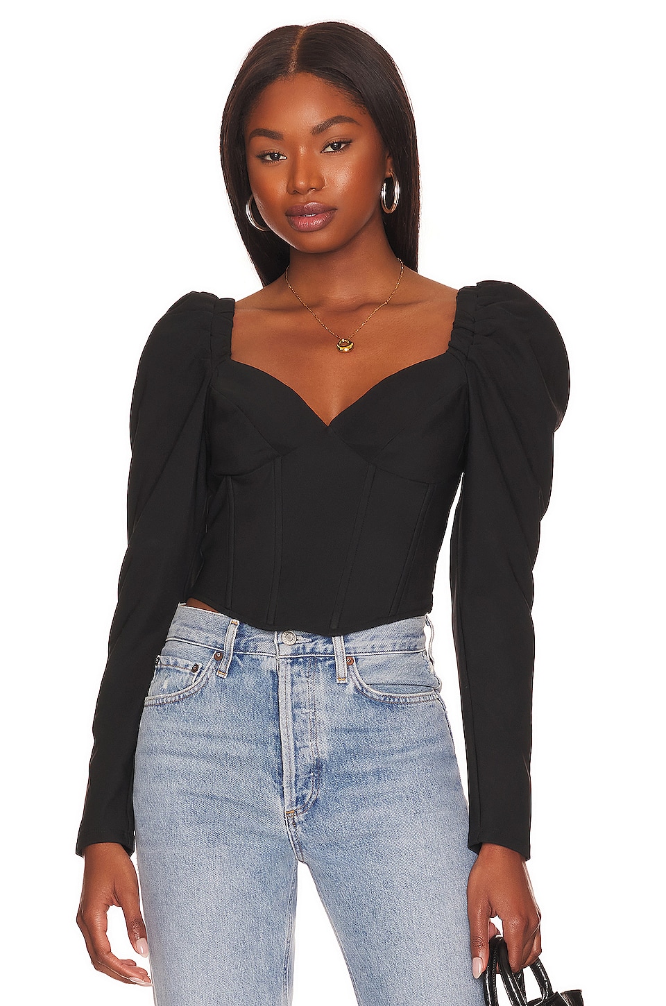 Puff Sleeve Square Neck Bodysuit – ASTR The Label
