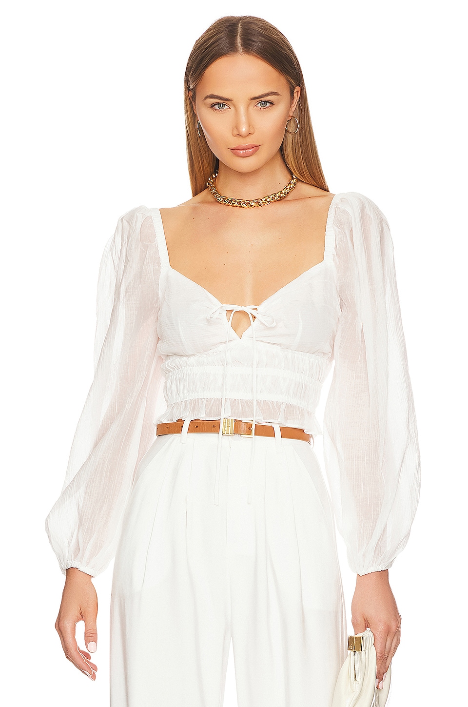 ASTR The Label Women's Balsa Mock-Neck Embellished Top - Macy's