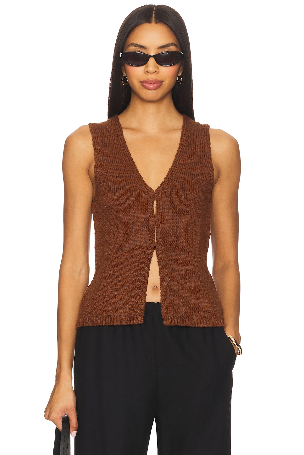 ASTR the Label Taimi Sweater Vest in Brown | REVOLVE