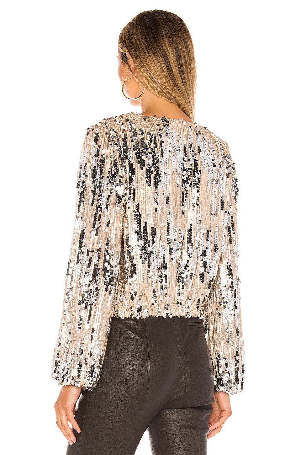 Astr The Label Primadonna Top In Champagne Sequin Revolve 5441