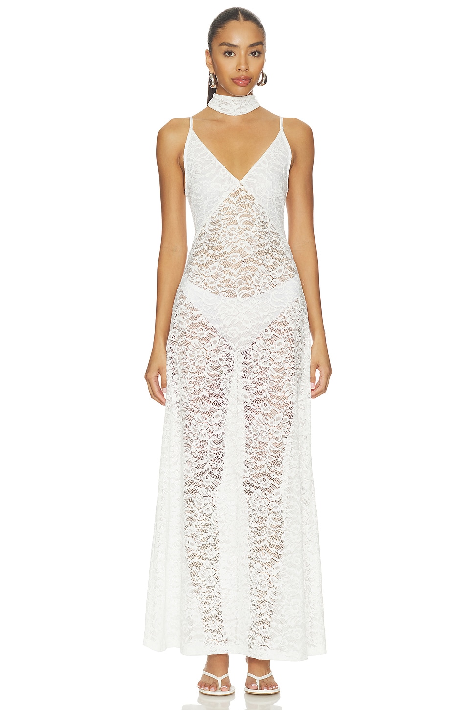 Away That Day X Gigi & Olive Forte Dei Marmi Lace Dress in Bridal White |  REVOLVE