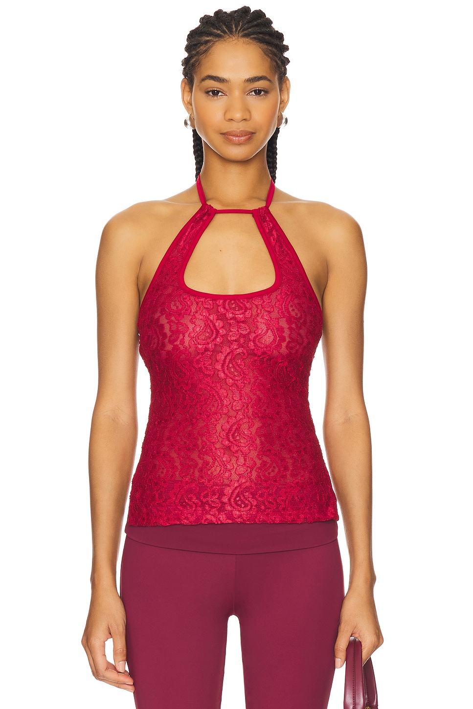 Amelie Teje Kiss Kiss Halter Top in Red | REVOLVE