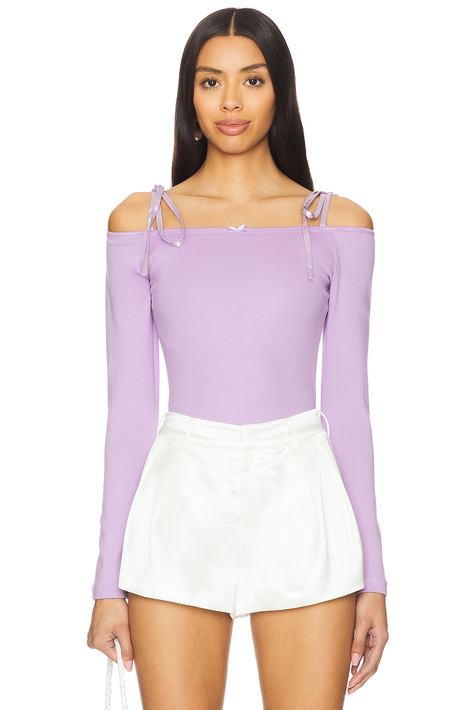 Amelie Teje Ribbon Long Sleeve in Lilac | REVOLVE