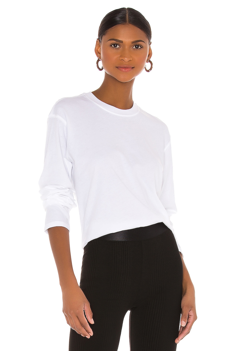 Atm Anthony Thomas Melillo Classic Jersey Long-sleeve Boy Tee In White In White