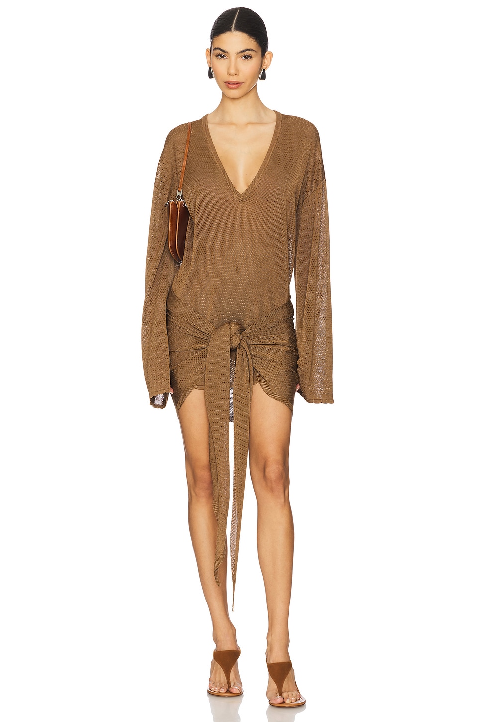 【関税込み】THE ATTICO Wrap dress THE ATTICO Satin maxi wrap dress | NET-A-PORTER