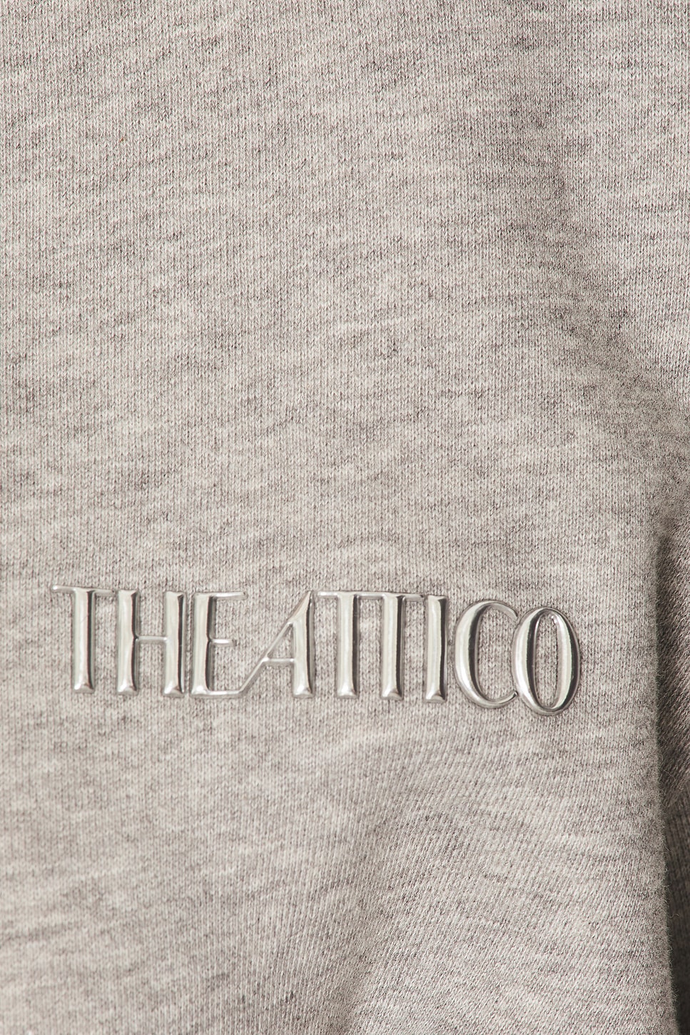 オールインワン・サロペット The Attico Fleece Mini Dress With Crossed Skirt THE ATTICO Long Sleeve Fleece Mini Dress in Melange Grey