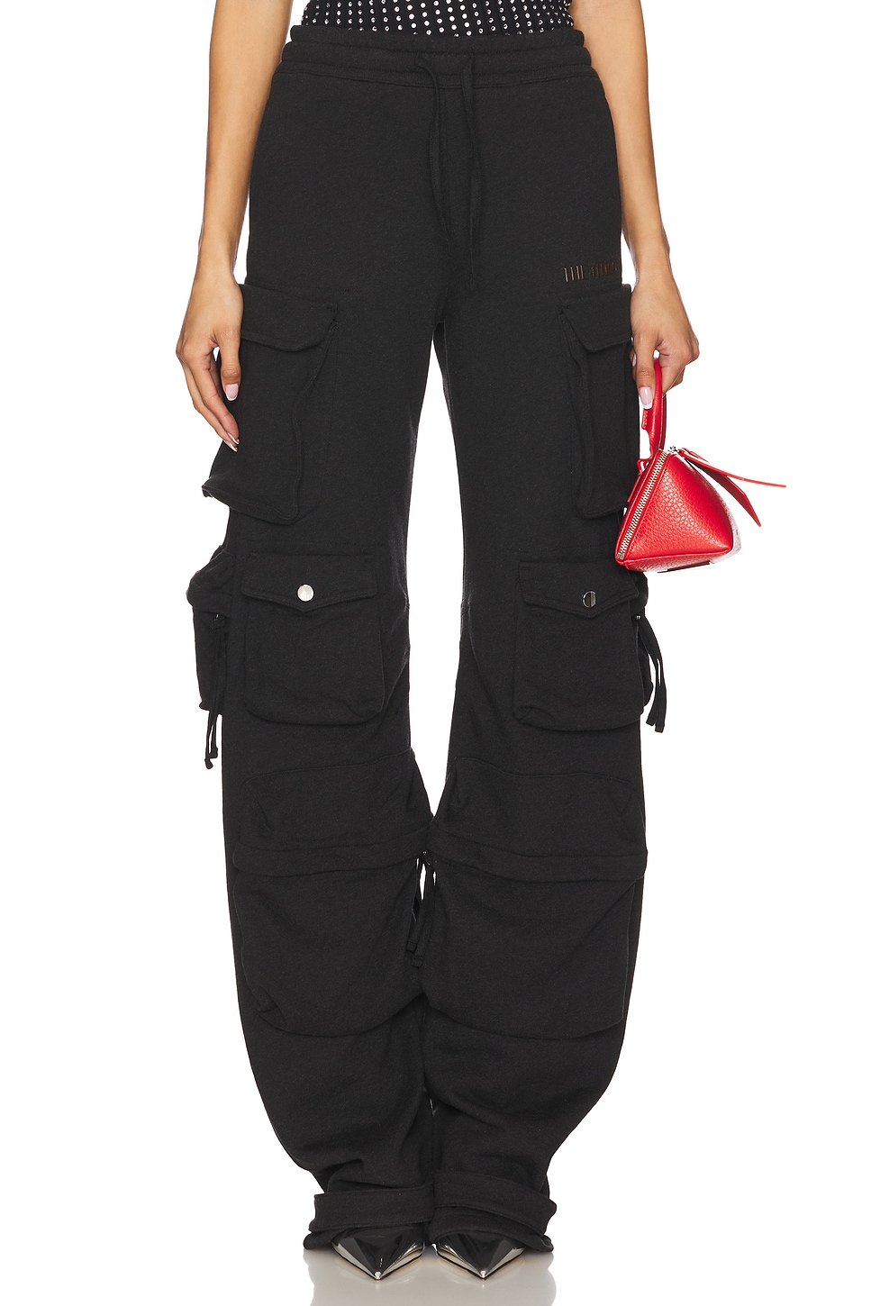 THE ATTICO Sweat Pant in Black Fade & Brown | REVOLVE