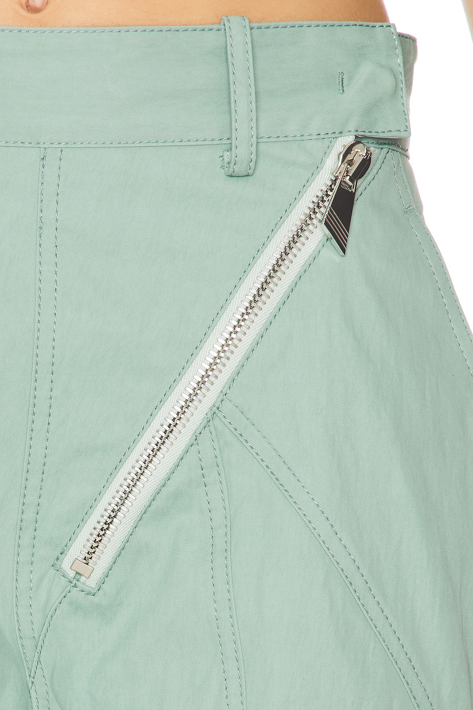 ボトムスその他 The Attico Sage green trousers with zip The Attico Sage green trousers with zip | TheDoubleF