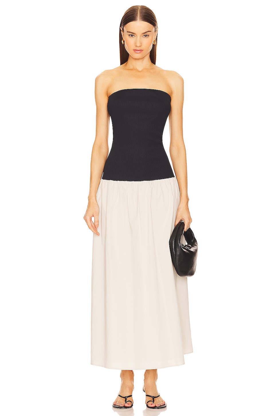 anna quan aelin strapless brocade midi dress AELIN DRESS (WATER LILLIES W/ SHELL)  ANNA QUAN US