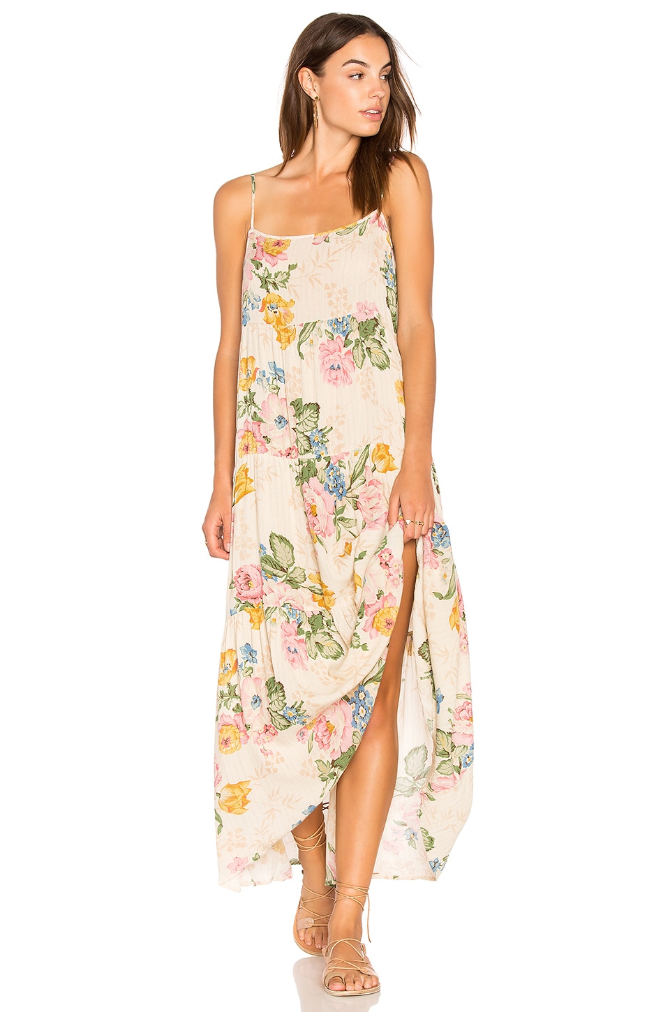 auguste delilah frill maxi dress