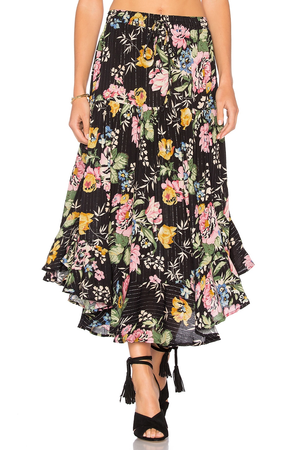 auguste delilah frill maxi dress