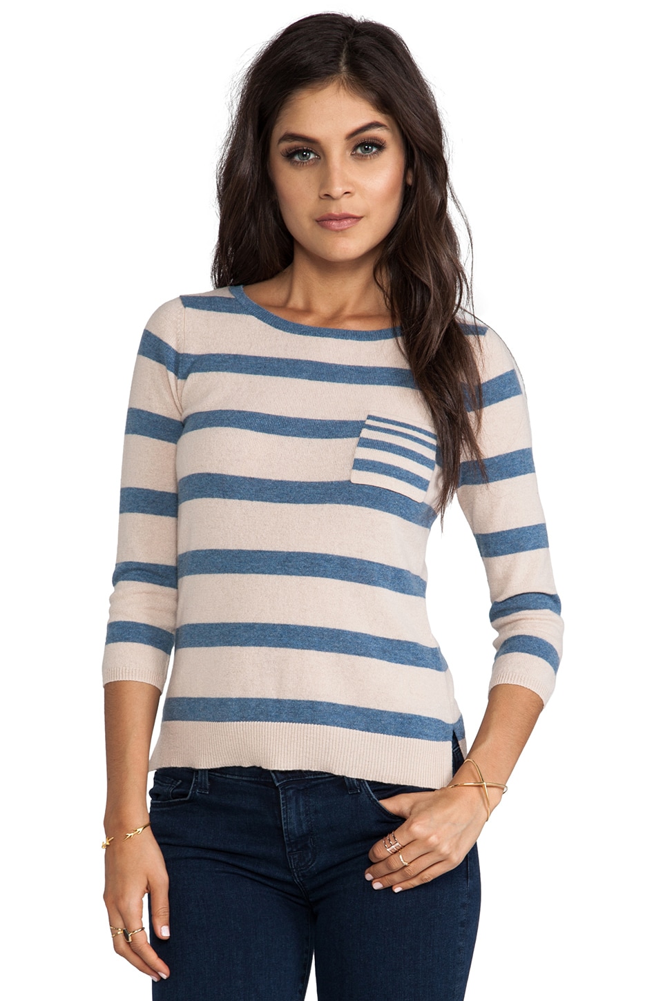 3/4 Sleeve Textured Sweater main image 1