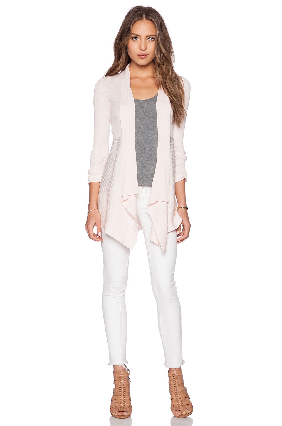 Autumn Cashmere Rib Drape Cardigan In Fairy Revolve