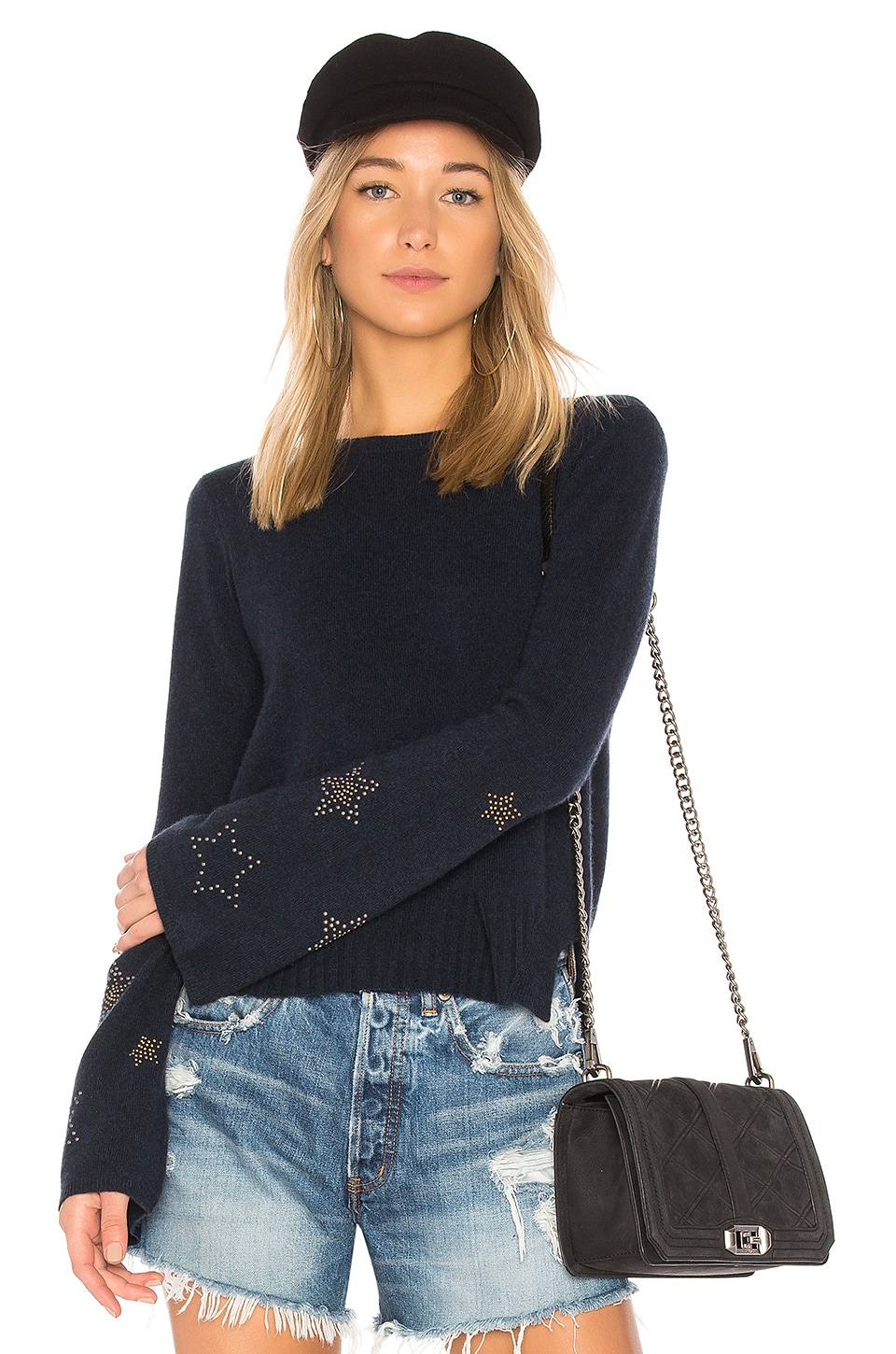 Autumn Cashmere Star Bell Sleeve Sweater in Navy REVOLVE