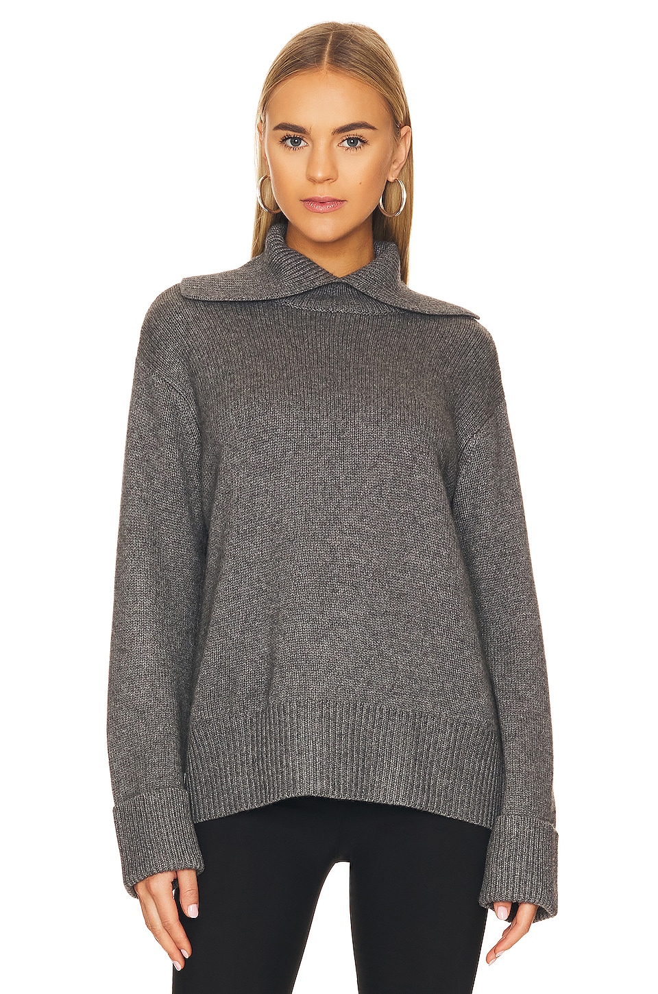 Cashmere-Blend Oversized Twist Knit Sweater