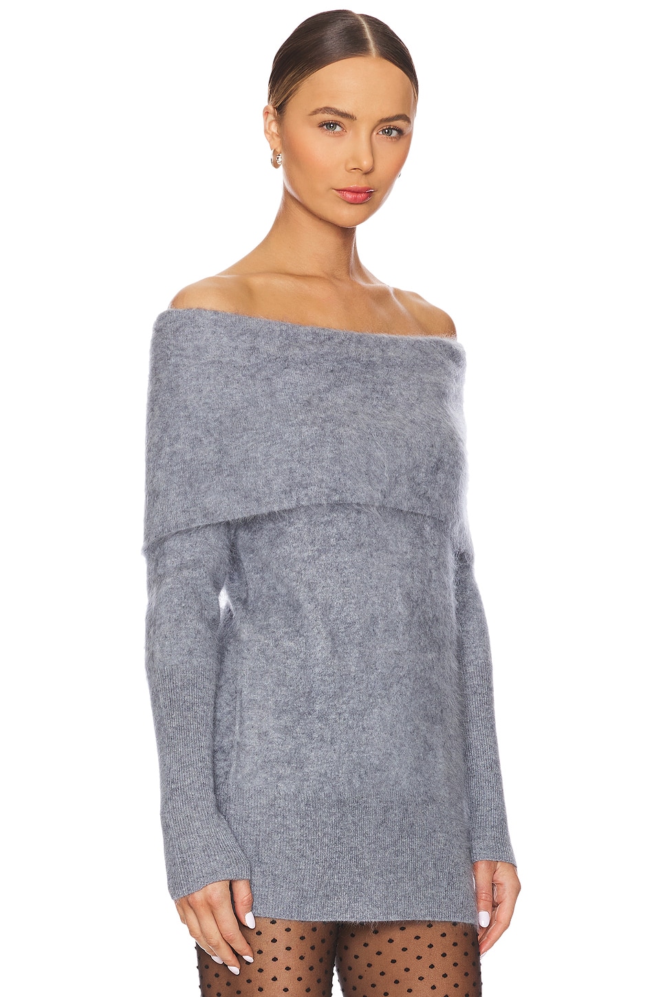 Autumn Cashmere Brushed Slouchy Off The Shoulder Tunic thumbnail