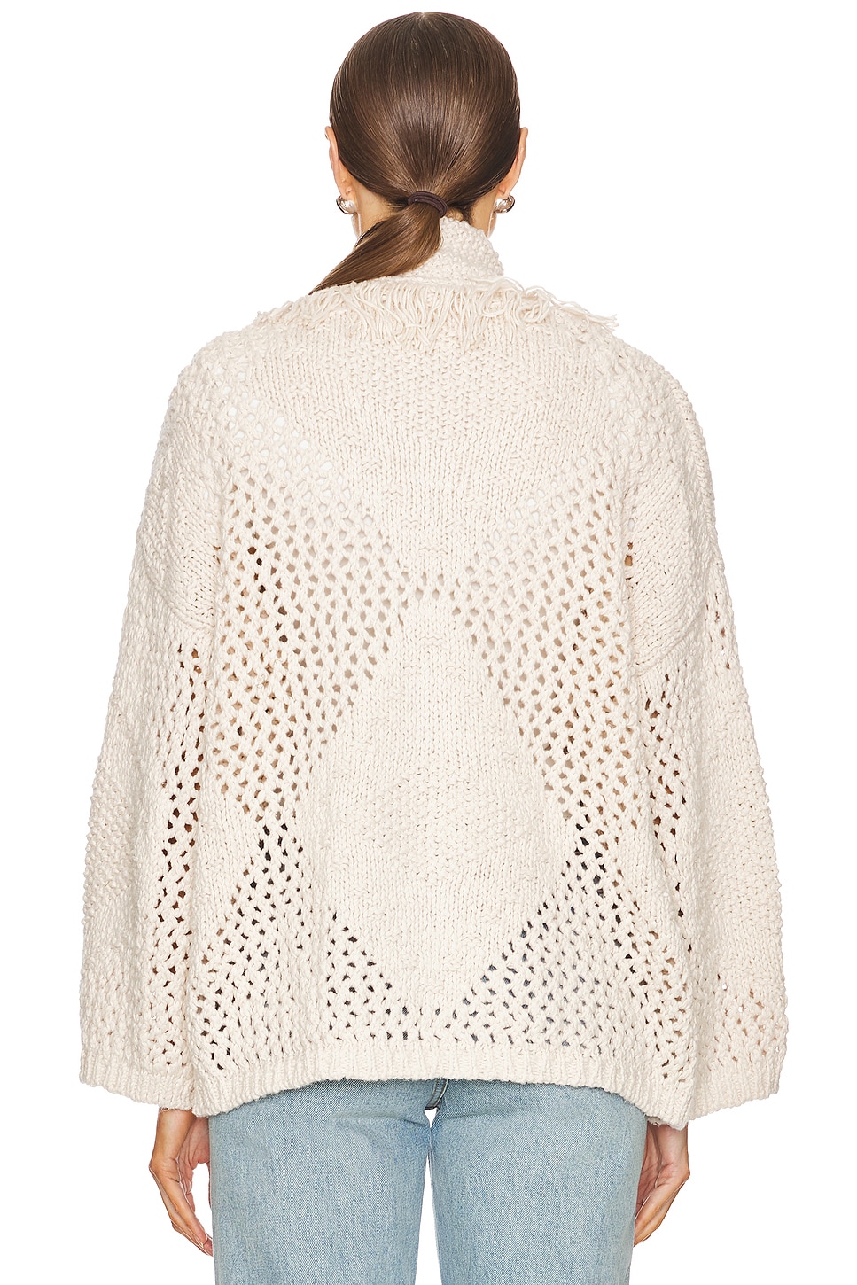Autumn Cashmere Fringed Shawl Collar Jacket in Sand | REVOLVE
