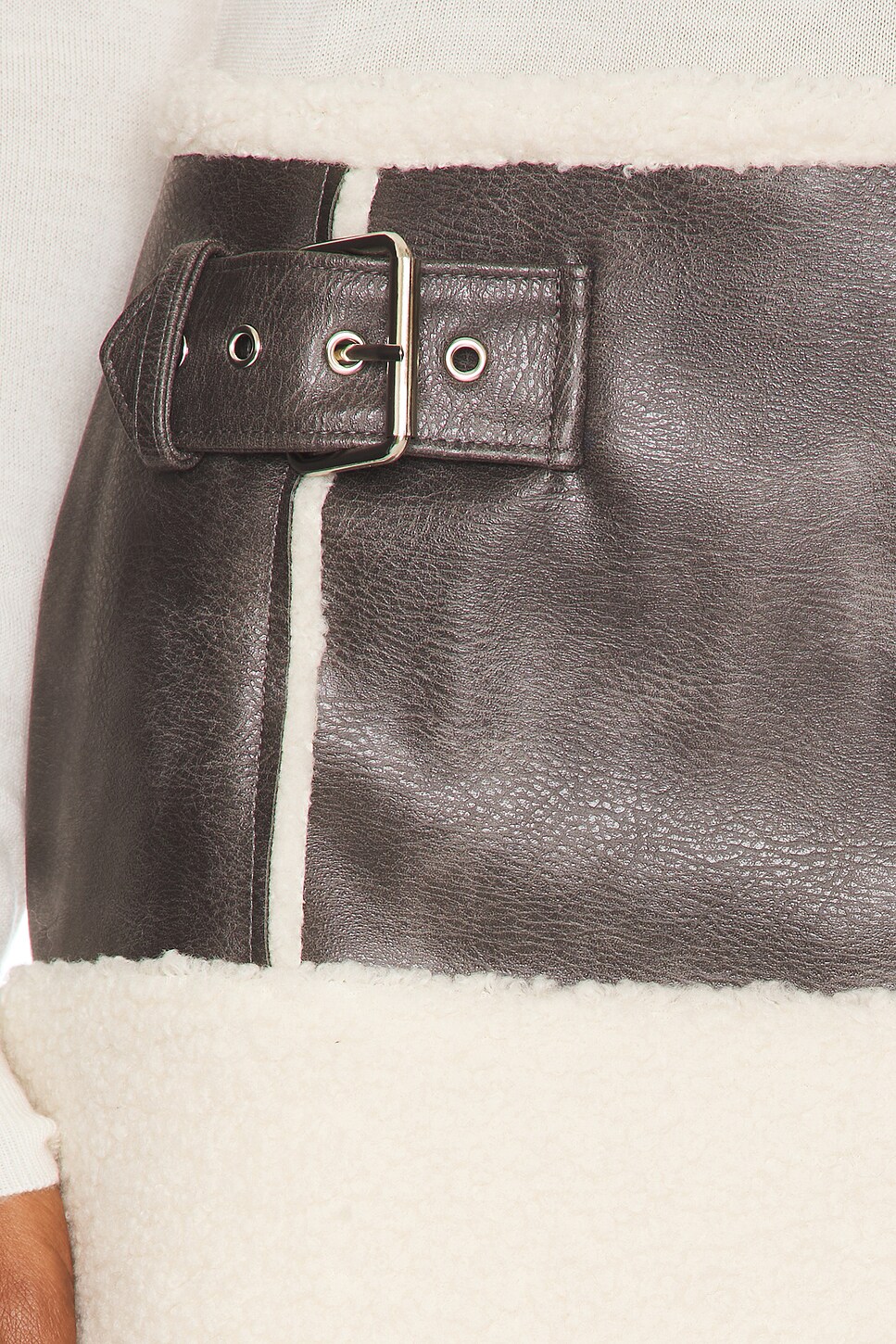 Faux Shearling Mini Skirt
