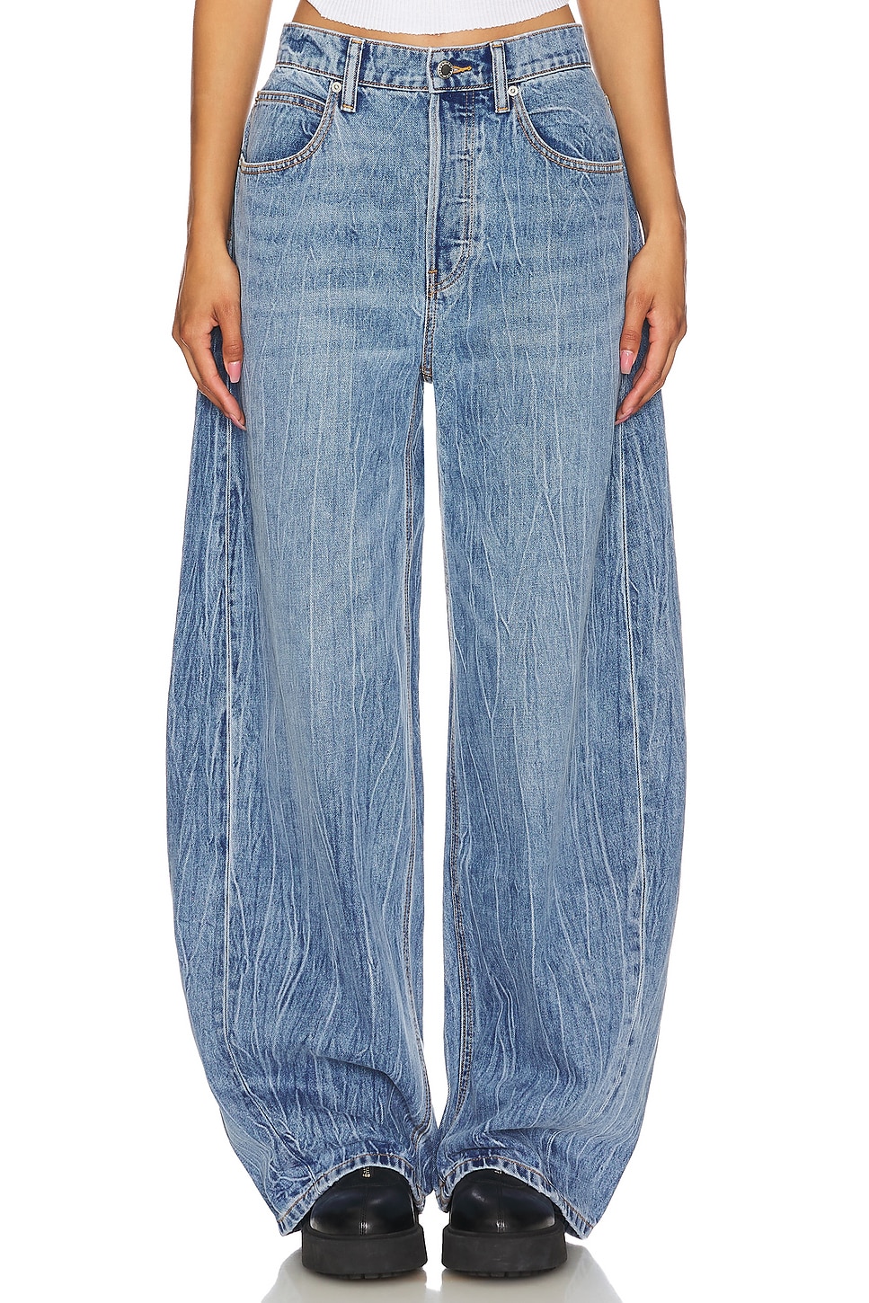 Alexander wang wide leg jeans best sale