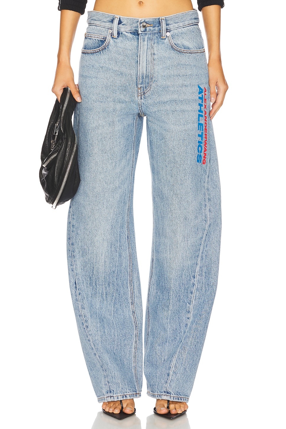 Alexander Wang ☆インディゴ Mesh Back ロゴ バルーン ジーンズ Indigo Logo Mesh Back Balloon Jeans by Alexander Wang on Sale