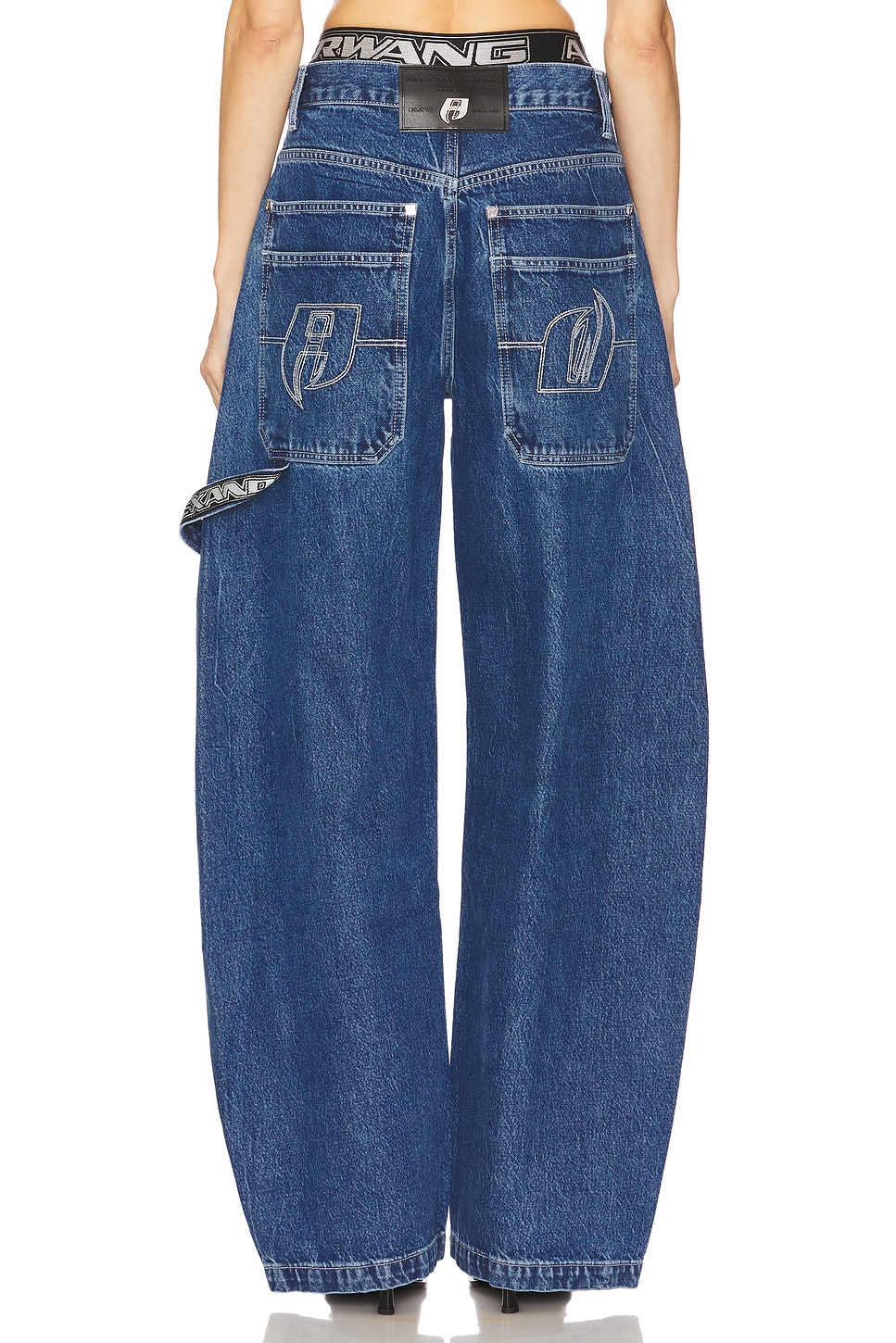 Alexander Wang Logo Elastic Prestyle Rounded Jeans thumbnail
