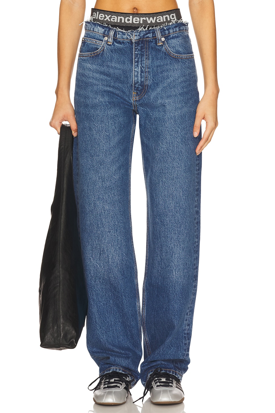 デニム・ジーパン Alexander Wang PRE-STYLED EZ JEAN W/ SPORTY UNDIE Alexander Wang Pre-styled Ez Jean With Sporty Undie in