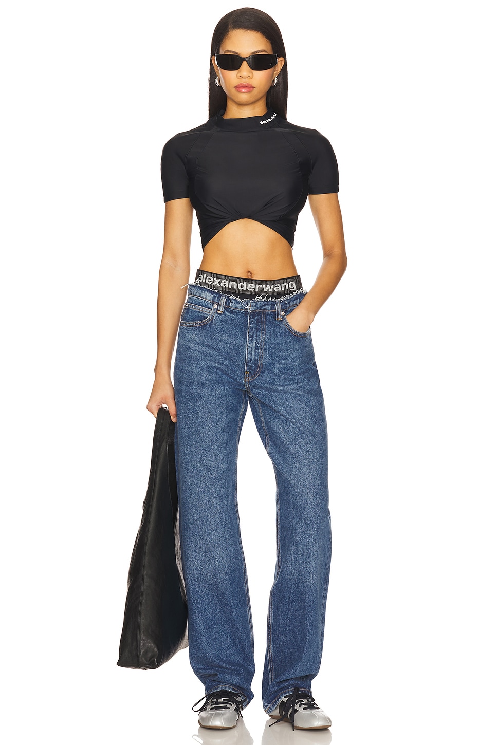 デニム・ジーパン Alexander Wang PRE-STYLED EZ JEAN W/ SPORTY UNDIE Alexander Wang - Pre-styled Ez Jean With Sporty Undie | Plush
